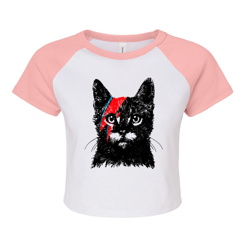 Black Cat Rebel Raglan Crop Top by PENNYMALONE | Artistshot