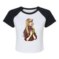 Avocado Girl Raglan Crop Top | Artistshot