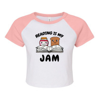 Limited Edition Reading Is My Jam For Teacher Nerd Bookworm Book Lover Raglan Crop Top | Artistshot