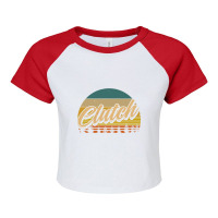 Personalized Name Clutch Retro Styles Birthday Raglan Crop Top | Artistshot