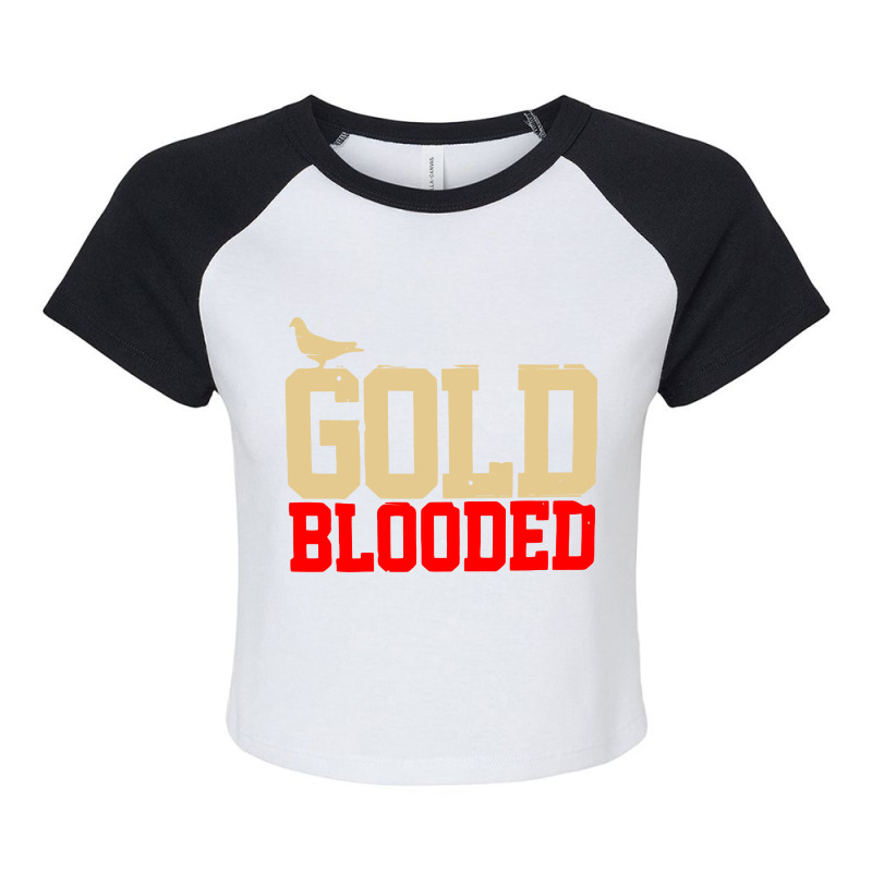 Warrior Gold Blooded Sport Raglan Crop Top | Artistshot