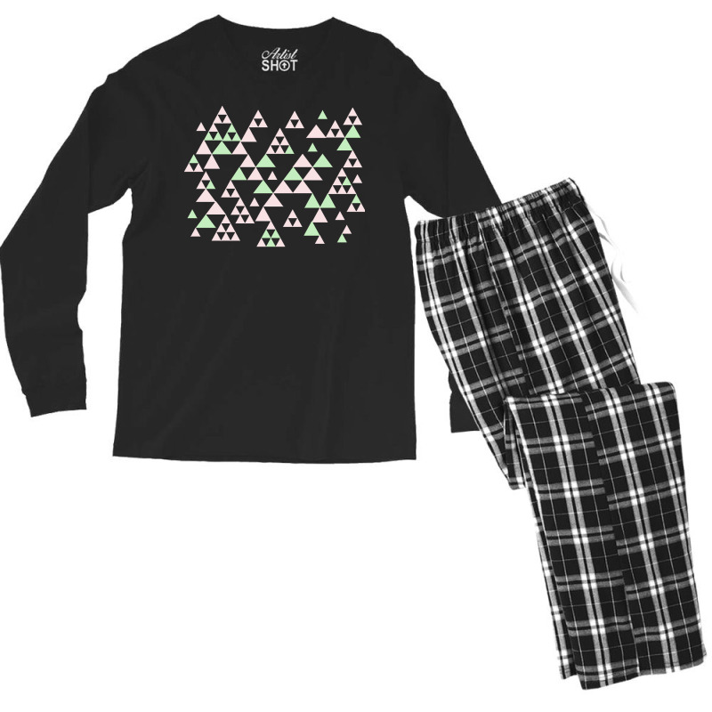 Triangles T  Shirt Abstract Triangles T  Shirt Men's Long Sleeve Pajama Set | Artistshot