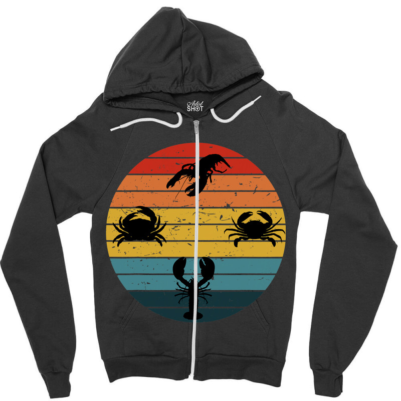 Crustacean Core Crustaceancore Aesthetic Crustacea Zipper Hoodie | Artistshot