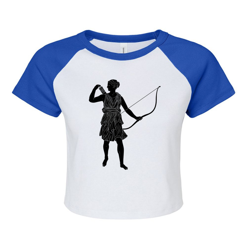 Artemis Greek Goddess Ancient Greek Hunt And Moon Raglan Crop Top by fumbledeafness270 | Artistshot