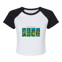 Teenage Mutant Arcade Roster  1 Raglan Crop Top | Artistshot