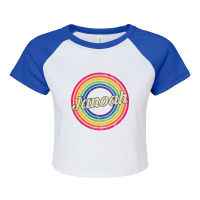 Janoah - Retro Rainbow Faded-style Raglan Crop Top | Artistshot