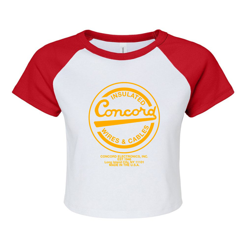 Concord Electronics, Inc. Raglan Crop Top by fencevaudeville14 | Artistshot