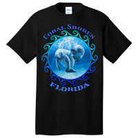 Coral Shores Florida Vacation Swimming Manatees Basic T-shirt | Artistshot