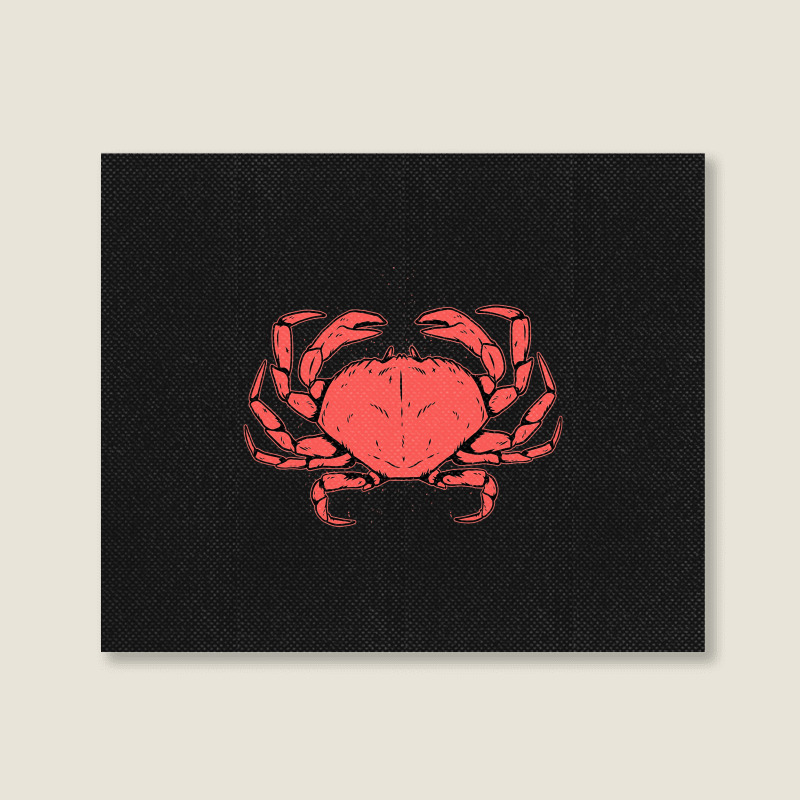 Crab Crustacean Landscape Canvas Print | Artistshot