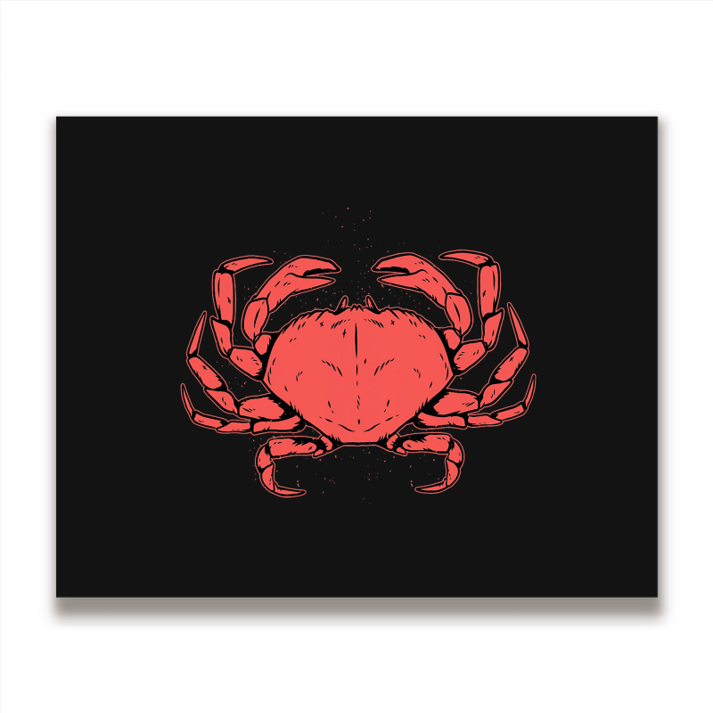 Crab Crustacean Metal Print Horizontal | Artistshot