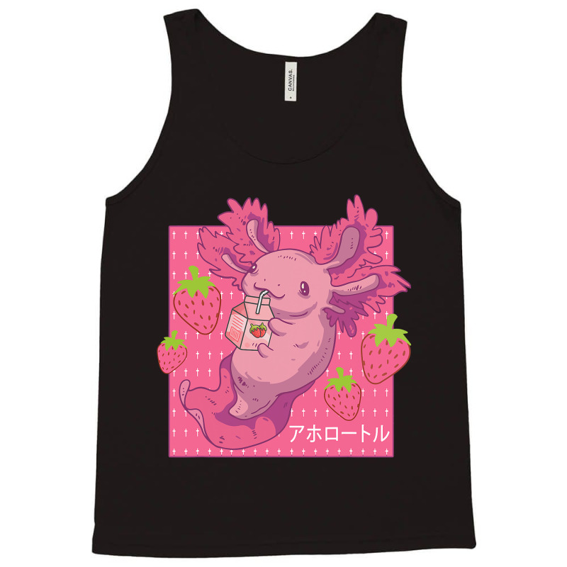 Cute Axolotl Pastel Goth Strawberry Milk Kids Yout Tank Top | Artistshot