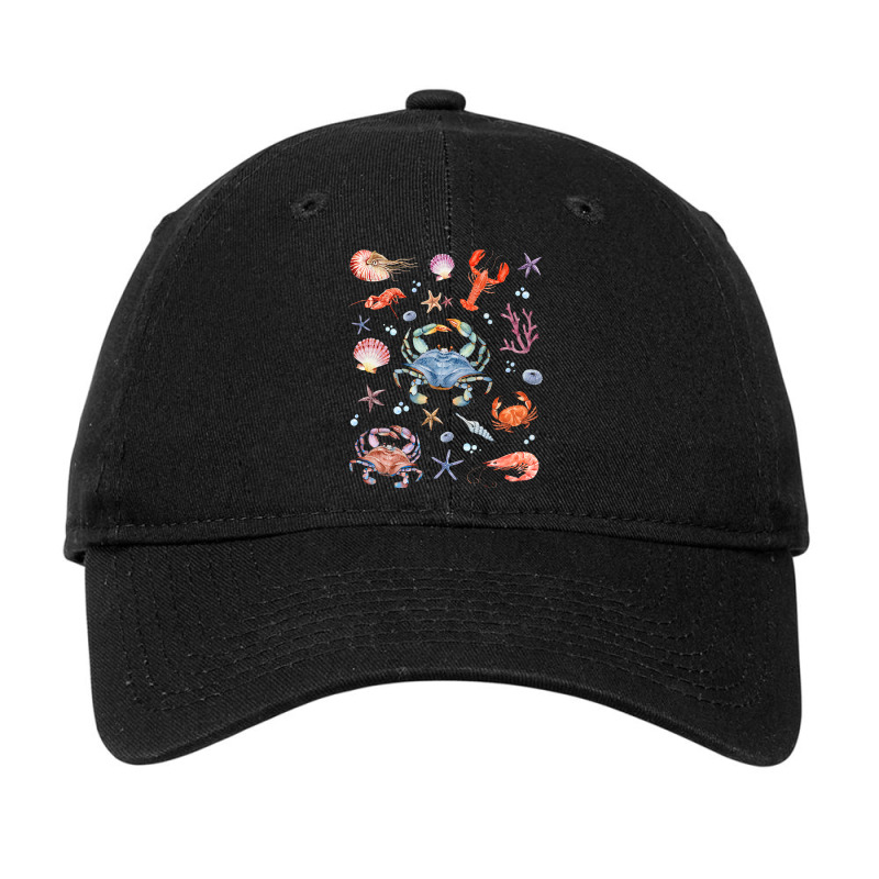 Crustaceancore Aesthetic Crustaceans Crab Lobster  Adjustable Cap | Artistshot