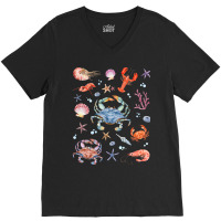 Crustaceancore Aesthetic Crustaceans Crab Lobster  V-neck Tee | Artistshot