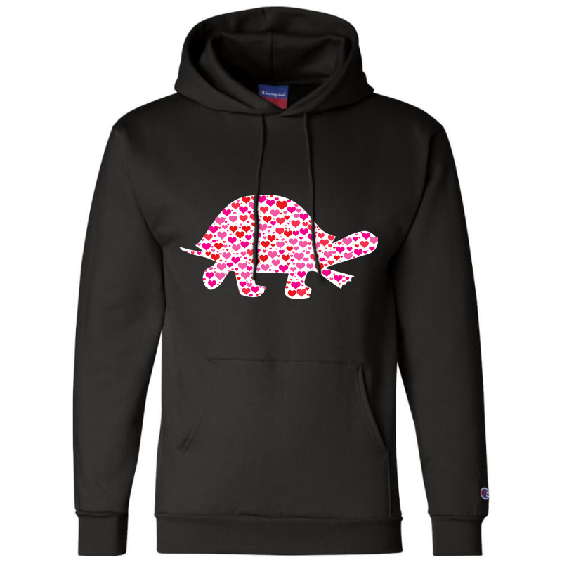 Cute Hearts Turtle Funny Animals Lover Valentines  Champion Hoodie | Artistshot