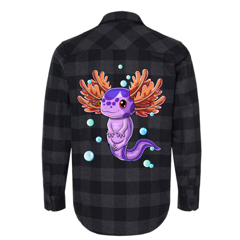 Cute Axolotl Salamander Bubble Girls Boys Kids Flannel Shirt | Artistshot