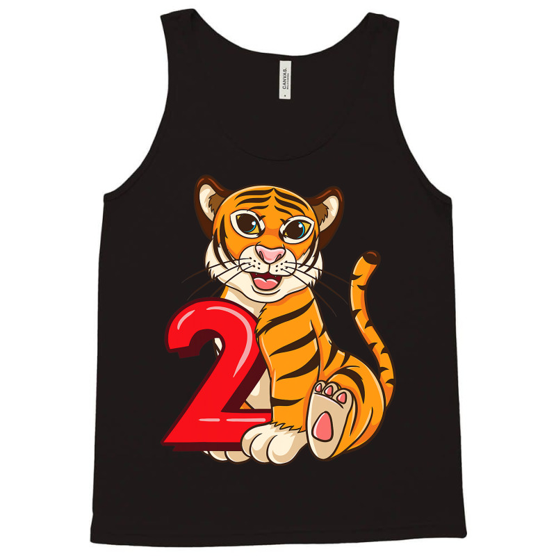 Birthday Tiger 2 Year Old Tank Top | Artistshot