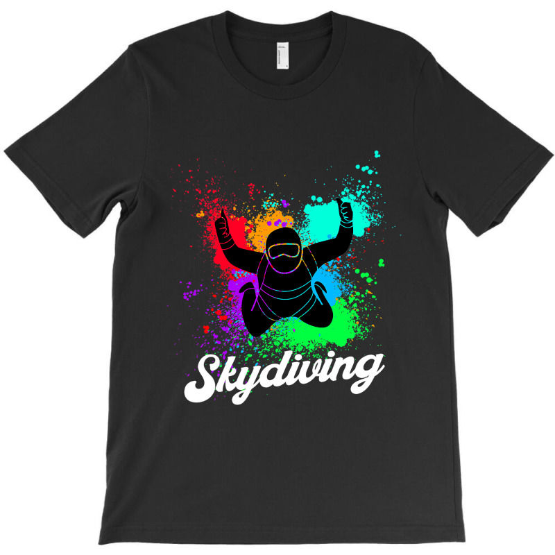 Color Splash Skydiving T-shirt | Artistshot