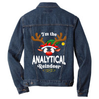 Christmas Pjs Analytical Xmas Reindeer Matching Men Denim Jacket | Artistshot