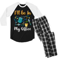 Cute Ill Be In My Office Garden Funny Gardening Me Men's 3/4 Sleeve Pajama Set | Artistshot