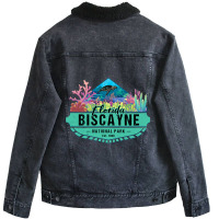 Biscayne National Park Florida Usa Coral Reef Sea  Unisex Sherpa-lined Denim Jacket | Artistshot