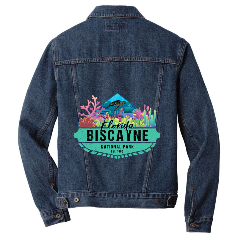 Biscayne National Park Florida Usa Coral Reef Sea  Men Denim Jacket | Artistshot