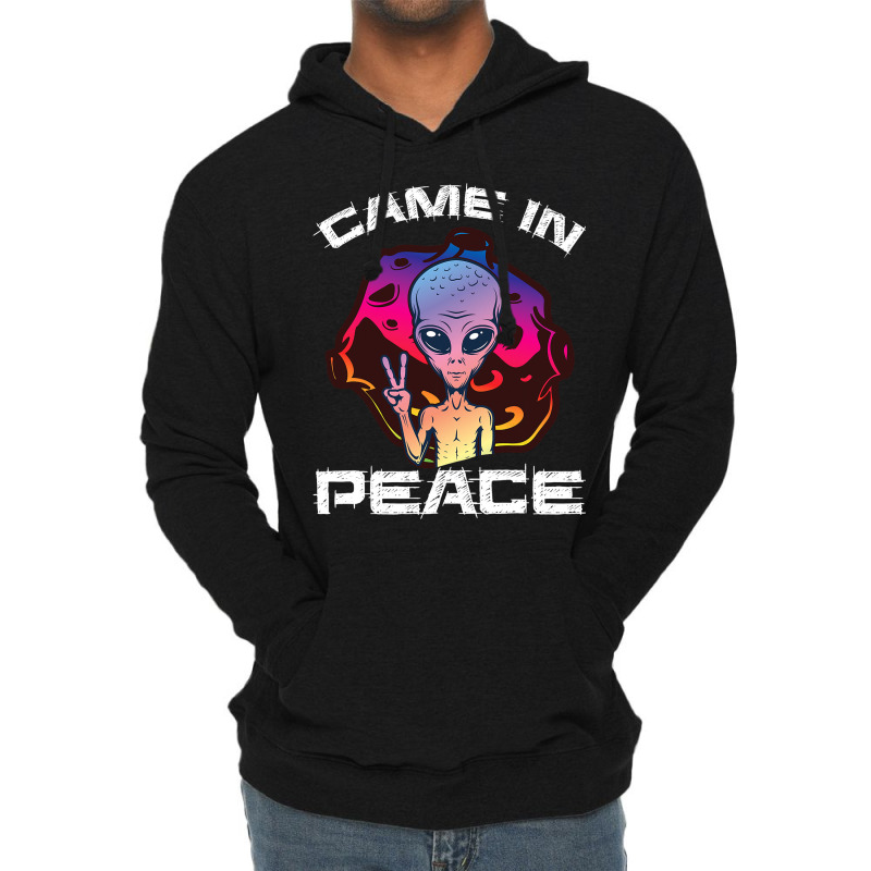 Came In Peace Ufo Abduction Alien Conspiracy Ufolo Lightweight Hoodie | Artistshot