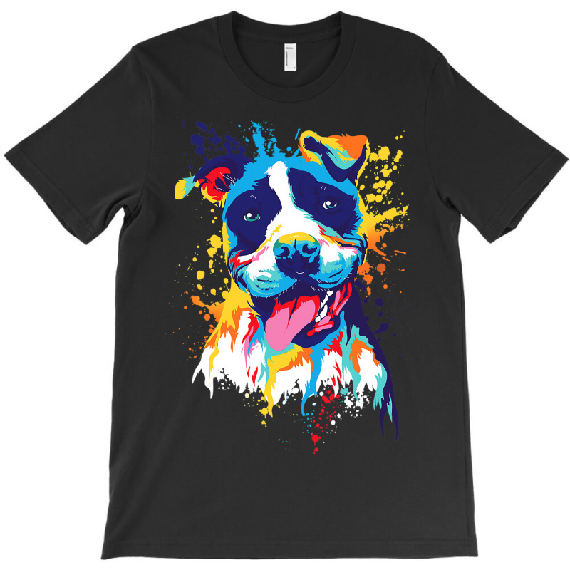 Colorful Dog Paint Art Dog Lovers Artist T-shirt | Artistshot