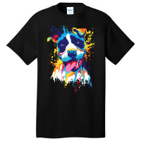 Colorful Dog Paint Art Dog Lovers Artist Basic T-shirt | Artistshot