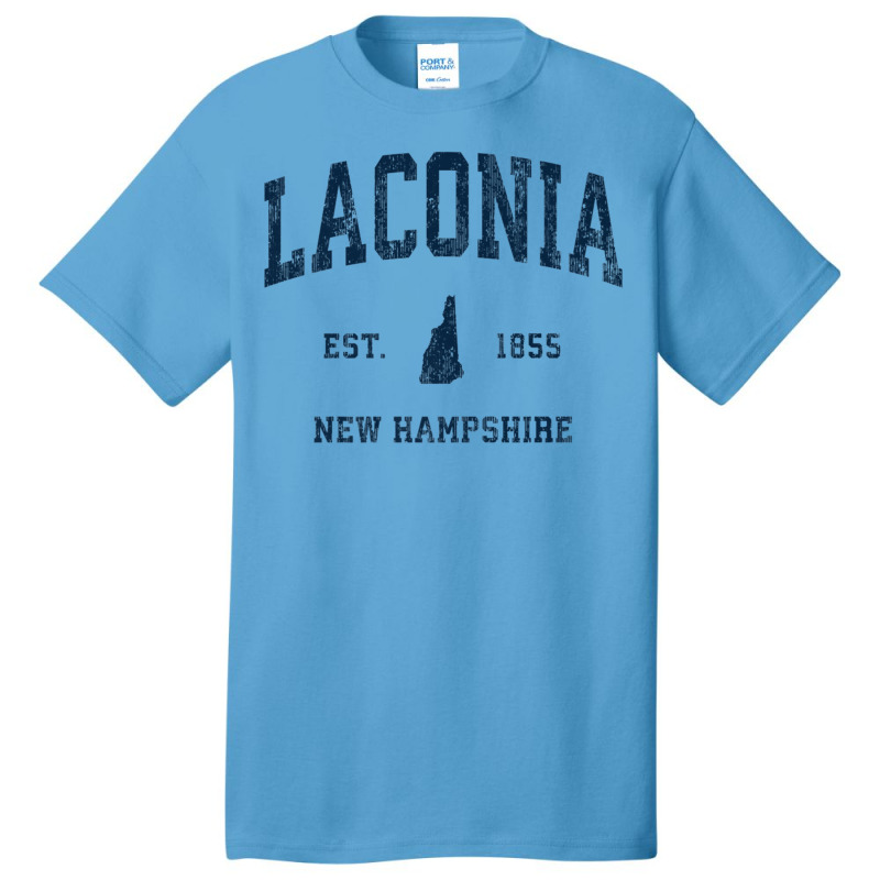 Laconia New Hampshire Nh Vintage Athletic Navy Sports Design Premium T Basic T-shirt | Artistshot