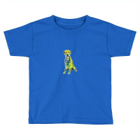 Labrador Retriever Dog Agains A White Backdrop Holding A Black Leash Toddler T-shirt | Artistshot