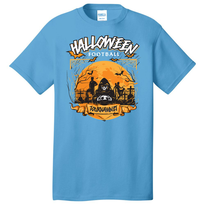 Football Halloween Halloween Football 106 Pumpkin Basic T-shirt by peafowl | Artistshot