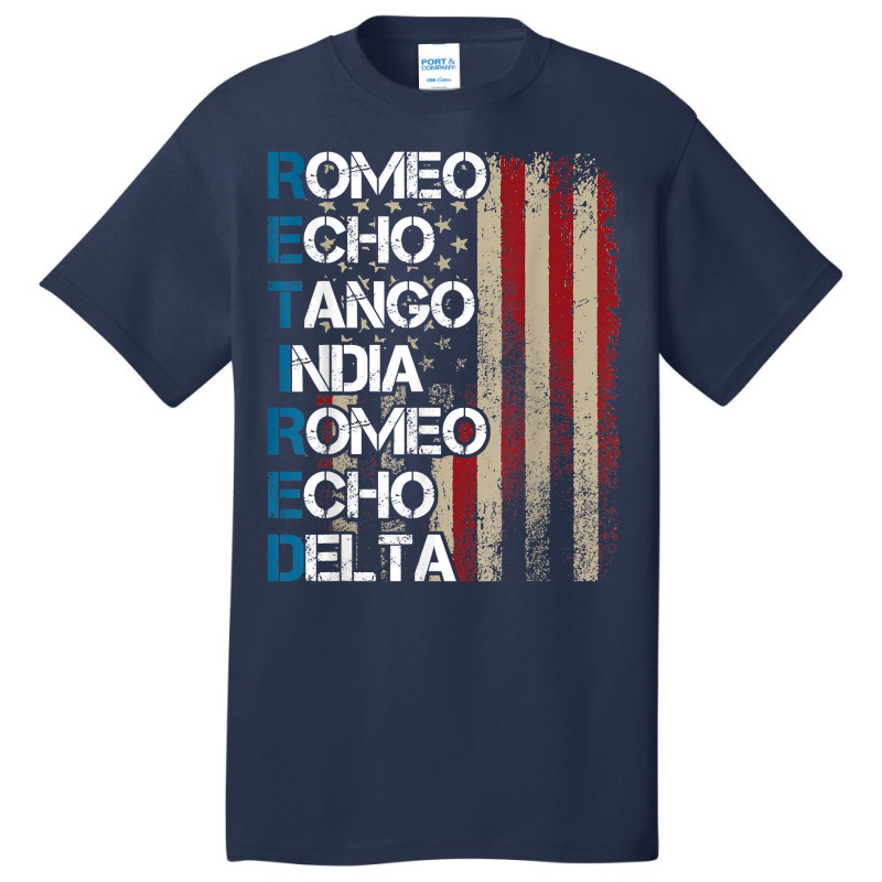 Phonetic Alphabet Retired Veteran Retirement Army Military T Shirt Basic T-shirt | Artistshot