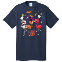 Flamingo Tropical Funny Flamingo Mummy Witches Pumpkin Halloween Costu Basic T-shirt | Artistshot