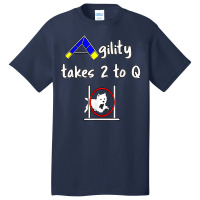 Dog Agility Shirt   Takes 2 To Q With A Westie T Shirt Basic T-shirt | Artistshot