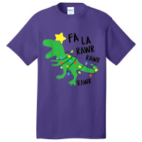 Fa Ra Ra Rawr Santa T Rex Dinosaur Christmas Dino Xmas Sing For Mens W Basic T-shirt | Artistshot