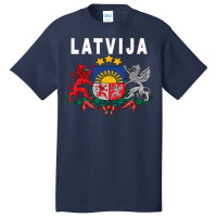 Latvian Language Latvija Emblem Premium T Shirt Basic T-shirt | Artistshot