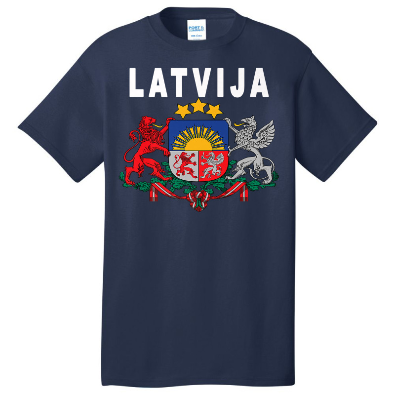 Latvian Language Latvija Emblem Premium T Shirt Basic T-shirt | Artistshot