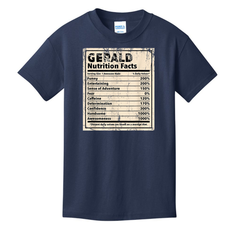 Gerald Nutrition Facts Funny Name Humor Nickname T Shirt Basic Youth T-shirt by spizerrleppleq | Artistshot