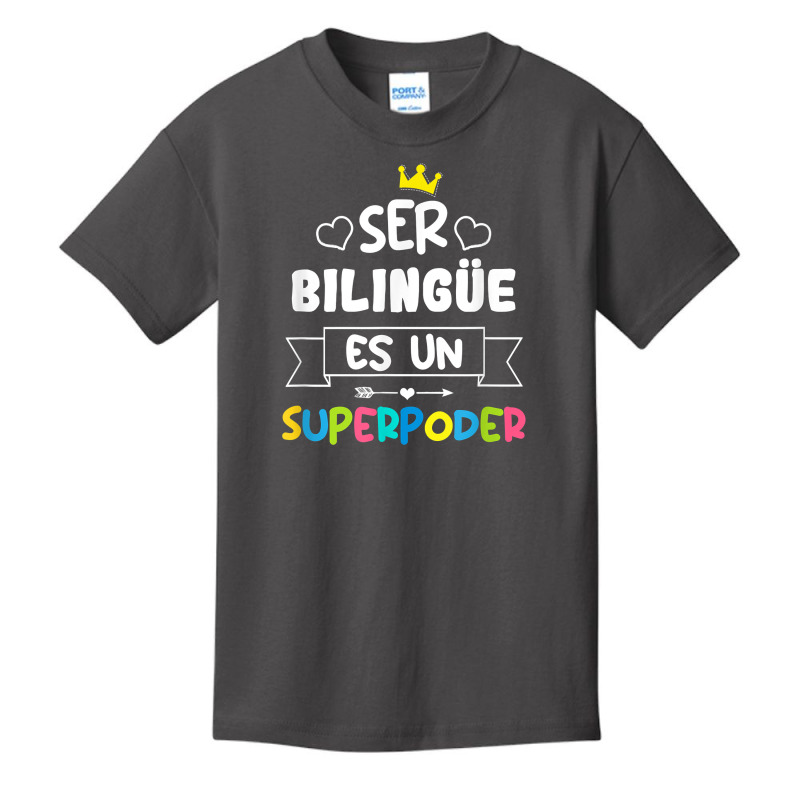 Ser Bilingue Es Un Superpoder Funny Maestra Spanish Teacher T Shirt Basic Youth T-shirt by gellisjkbegayphe | Artistshot