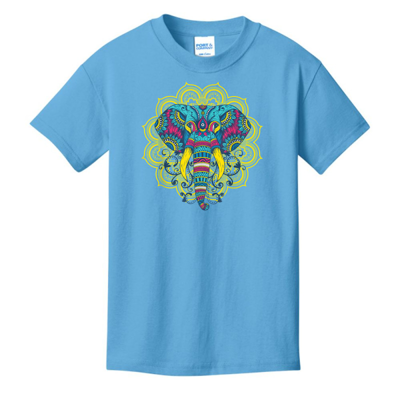 Elephant Mandala Oriental Indian African Hinduism Yoga Gift T Shirt Basic Youth T-shirt | Artistshot