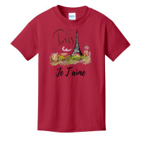 Eiffel Tower Paris Shirt Vintage I Love Paris France Shirt Basic Youth T-shirt | Artistshot