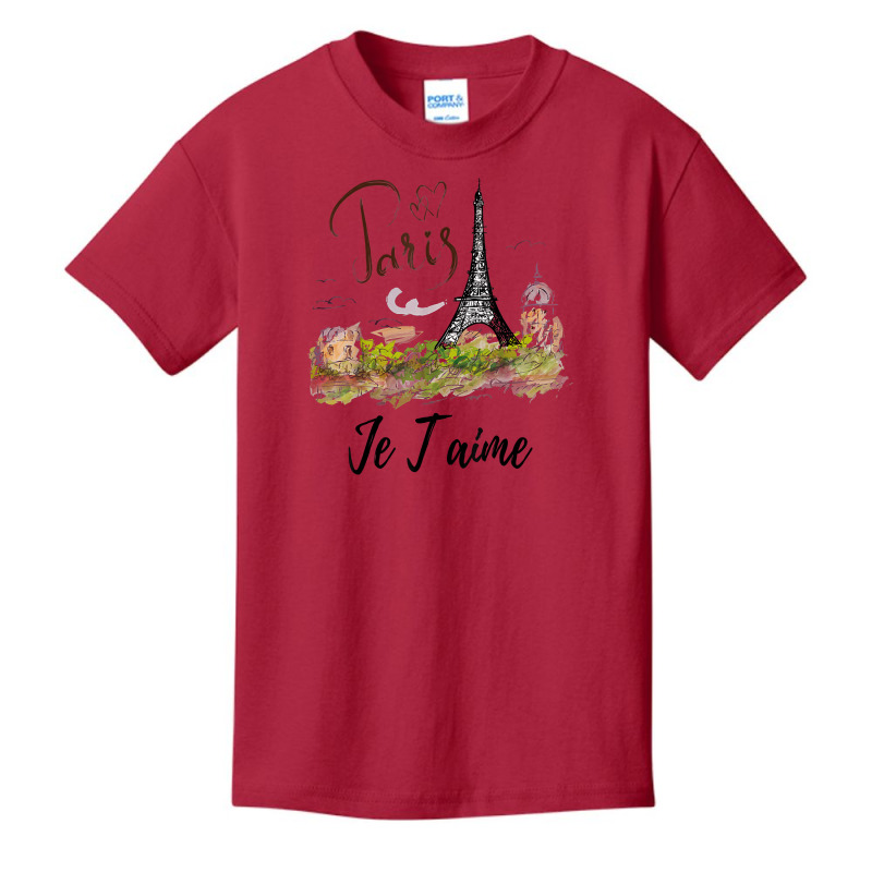 Eiffel Tower Paris Shirt Vintage I Love Paris France Shirt Basic Youth T-shirt by beansidpeelleo | Artistshot