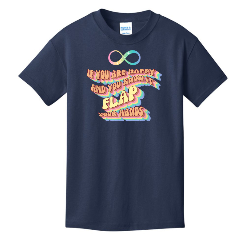 Fun Retro Style Neurodiversity And Autism Flap Your Hands T Shirt Basic Youth T-shirt | Artistshot