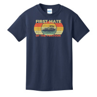 Retro First Mate Pontoon Captain Boat Boating Pontooning T Shirt Basic Youth T-shirt | Artistshot