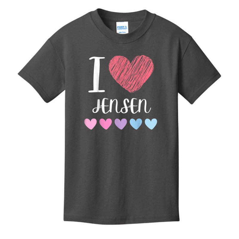 I Love Jensen Personalized Name Cool Birthday Party T Shirt Basic Youth T-shirt | Artistshot