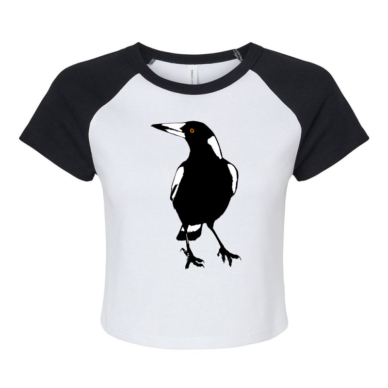 Australian Magpie Raglan Crop Top by michertattelc | Artistshot