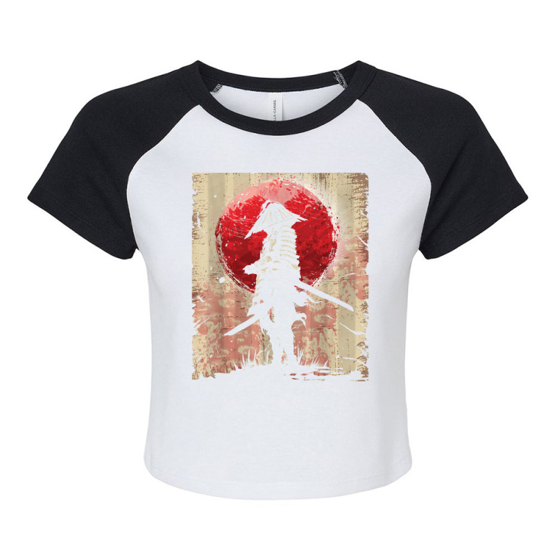 Samurai Warrior Duvet Covers 6 Raglan Crop Top by apolitery | Artistshot