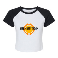 Artistshot Trending Sunny Brewerytown (black) Raglan Crop Top | Artistshot