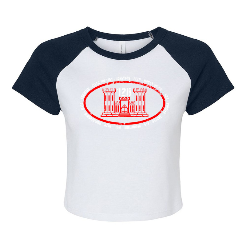 12b Red Castle Combat Engineer Raglan Crop Top by GARRICKFULLER | Artistshot