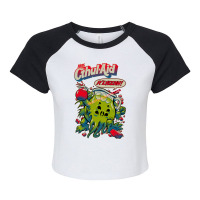 Hey Cthul Aid! Raglan Crop Top | Artistshot